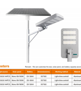 Đ&egrave;n đường năng lượng mặt trời tấm pin rời HONGZHUN HZ-STY-006 100&ndash;200W