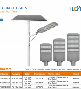Đ&egrave;n đường năng lượng mặt trời tấm pin rời HONGZHUN HZ-STY-008 100&ndash;200W