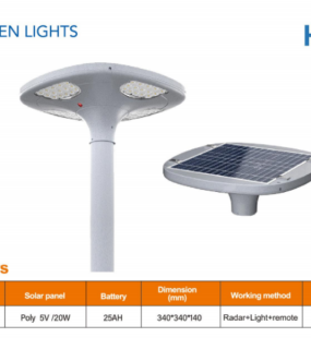 Đ&egrave;n s&acirc;n vườn UFO năng lượng mặt trời HONGZHUN HZ-SGL-UF02
