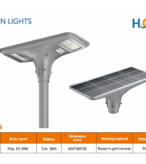 Đ&egrave;n s&acirc;n vườn UFO năng lượng mặt trời HONGZHUN HZ-TY-UF06 50W