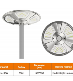 Đ&egrave;n s&acirc;n vườn UFO năng lượng mặt trời HONGZHUN HZ-SGL-UF05 40W