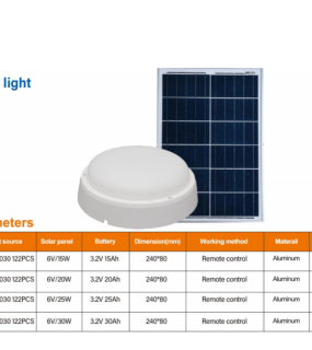 Đ&egrave;n ốp trần năng lượng mặt trời HONGZHUN HZ-SLD-1 / HZ-SLD-2
