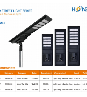 Đ&egrave;n Đường Năng Lượng Mặt Trời HONGZHUN HZ-TY-024 50W&ndash;80W