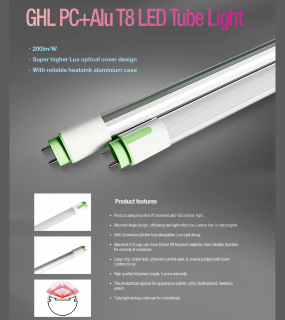 Đ&egrave;n Tu&yacute;t LED T8 Nh&ocirc;m PC Winstar GHL